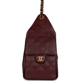 Chanel Small 25 Hobo Bag Dark Burgundy Shiny Caviar Gold Hardware - Thumbnail View 3