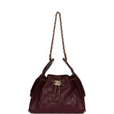 Chanel Small 25 Hobo Bag Dark Burgundy Shiny Caviar Gold Hardware - Thumbnail View 7