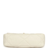 Pre-owned Chanel Medium 19 Flap Bag White Lambskin Mixed Metal Hardware - Thumbnail View 6
