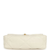 Pre-owned Chanel Medium 19 Flap Bag White Lambskin Mixed Metal Hardware - Thumbnail View 8