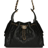 Chanel Small 25 Hobo Bag Black Caviar Gold Hardware - Thumbnail View 1
