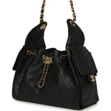 Chanel Small 25 Hobo Bag Black Caviar Gold Hardware - Thumbnail View 5
