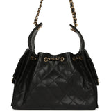 Chanel Small 25 Hobo Bag Black Caviar Gold Hardware - Thumbnail View 4