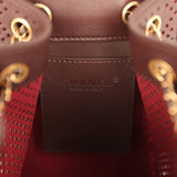 Chanel Small 25 Hobo Bag Dark Brown Perforated Calfskin Antique Gold Hardware - Thumbnail View 9
