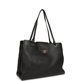 Chanel XXL "It Girl" Shopping Tote Black Grained Calfskin Gold Hardware - Thumbnail View 2