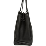 Chanel XXL "It Girl" Shopping Tote Black Grained Calfskin Gold Hardware - Thumbnail View 6