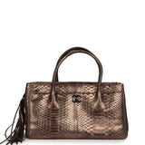 Vintage Chanel Medium Cerf Executive Tote Bag Iridescent Bronze Python Ruthenium Hardware - Thumbnail View 1