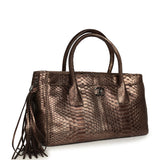 Vintage Chanel Medium Cerf Executive Tote Bag Iridescent Bronze Python Ruthenium Hardware - Thumbnail View 2