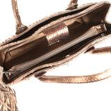 Vintage Chanel Medium Cerf Executive Tote Bag Iridescent Bronze Python Ruthenium Hardware - Thumbnail View 10