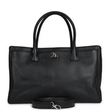 Pre-owned Chanel Large Executive Cerf Tote Bag Black Grained Calfskin Silver Hardware - Thumbnail View 1