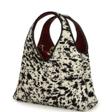 Chanel Small Chic Lady "Dalmatian Print" Shopping Bag Black, White Pony Hair Gold Hardware - Thumbnail View 5