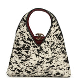 Chanel Small Chic Lady "Dalmatian Print" Shopping Bag Black, White Pony Hair Gold Hardware - Thumbnail View 4