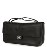 Chanel Maxi "Souplissimo" Small Flap Bag Black Grained Calfskin Silver Hardware - Thumbnail View 5