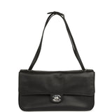 Chanel Maxi "Souplissimo" Small Flap Bag Black Grained Calfskin Silver Hardware - Thumbnail View 7