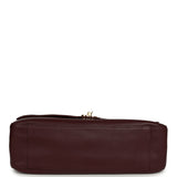 Chanel Maxi "Souplissimo" Small Flap Bag Burgundy Grained Calfskin Gold Hardware - Thumbnail View 7