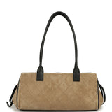 Chanel Small "Urban Essential" East West Shopping Tote Black Grained Calfskin and Beige Suede Gold Hardware - Thumbnail View 4