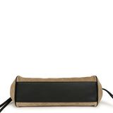 Chanel Small "Urban Essential" East West Shopping Tote Black Grained Calfskin and Beige Suede Gold Hardware - Thumbnail View 6
