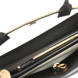 Chanel Small "Urban Essential" East West Shopping Tote Black Grained Calfskin and Beige Suede Gold Hardware - Thumbnail View 9