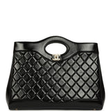 Chanel Large 31 Shopper Black Shiny Lambskin Light Gold Hardware - Thumbnail View 1