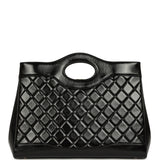 Chanel Large 31 Shopper Black Shiny Lambskin Light Gold Hardware - Thumbnail View 4