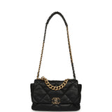 Pre-owned Chanel Large 19 Flap Bag Black Shiny Lambskin Mixed Metal Hardware - Thumbnail View 7