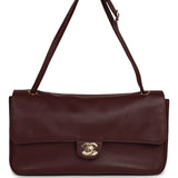 Chanel Maxi "Souplissimo" Small Flap Bag Burgundy Grained Calfskin Gold Hardware - Thumbnail View 1