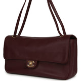Chanel Maxi "Souplissimo" Small Flap Bag Burgundy Grained Calfskin Gold Hardware - Thumbnail View 5