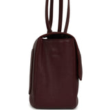 Chanel Maxi "Souplissimo" Small Flap Bag Burgundy Grained Calfskin Gold Hardware - Thumbnail View 3