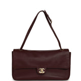 Chanel Maxi "Souplissimo" Small Flap Bag Burgundy Grained Calfskin Gold Hardware - Thumbnail View 6