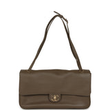 Chanel Maxi "Souplissimo" Small Flap Bag Brown Grained Calfskin Gold Hardware - Thumbnail View 7