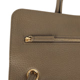 Chanel Maxi "Souplissimo" Small Flap Bag Brown Grained Calfskin Gold Hardware - Thumbnail View 8