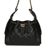 Chanel Small 25 Hobo Bag Black Caviar Gold Hardware - Thumbnail View 1