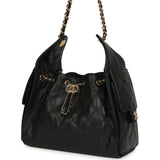 Chanel Small 25 Hobo Bag Black Caviar Gold Hardware - Thumbnail View 5