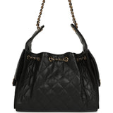 Chanel Small 25 Hobo Bag Black Caviar Gold Hardware - Thumbnail View 4