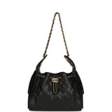 Chanel Small 25 Hobo Bag Black Caviar Gold Hardware - Thumbnail View 6