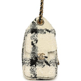 Chanel Mini 25 Hobo Bag White, Black Tweed Gold Hardware - Thumbnail View 3