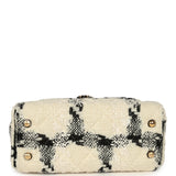 Chanel Mini 25 Hobo Bag White, Black Tweed Gold Hardware - Thumbnail View 6