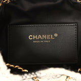 Chanel Mini 25 Hobo Bag White, Black Tweed Gold Hardware - Thumbnail View 9