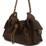 Chanel Mini 25 Hobo Bag Dark Khaki Pony Hair Gold Hardware - Thumbnail View 5