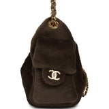 Chanel Mini 25 Hobo Bag Dark Khaki Pony Hair Gold Hardware - Thumbnail View 3