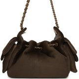 Chanel Mini 25 Hobo Bag Dark Khaki Pony Hair Gold Hardware - Thumbnail View 4