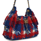 Chanel Mini 25 Hobo Bag Red, Blue, White Tweed Gold Hardware - Thumbnail View 2