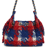 Chanel Mini 25 Hobo Bag Red, Blue, White Tweed Gold Hardware - Thumbnail View 4
