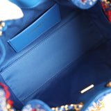 Chanel Mini 25 Hobo Bag Red, Blue, White Tweed Gold Hardware - Thumbnail View 8