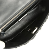 Pre-owned Chanel Mini Rectangular Flower Flap Bag Black, Navy, White Sequin Ruthenium Hardware - Thumbnail View 8