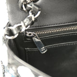 Pre-owned Chanel Mini Rectangular Flower Flap Bag Black, Navy, White Sequin Ruthenium Hardware - Thumbnail View 10