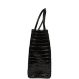 Chanel Large Cerf Shopping Bag Black Croc Embossed Calfskin Gold Hardware - Thumbnail View 4