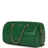Chanel Mini Timeless Classic Barrel Bag with Chain Green Croc Embossed Calfskin Gold Hardware - Thumbnail View 5