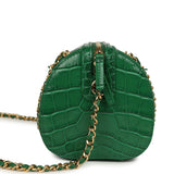 Chanel Mini Timeless Classic Barrel Bag with Chain Green Croc Embossed Calfskin Gold Hardware - Thumbnail View 3
