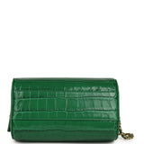Chanel Mini Timeless Classic Barrel Bag with Chain Green Croc Embossed Calfskin Gold Hardware - Thumbnail View 6